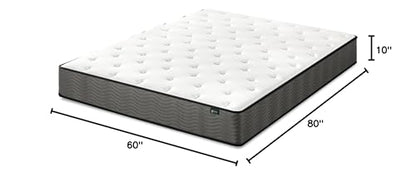ZINUS 10 Inch True Support Hybrid Mattress [New Version], Queen, Fiberglass Free, Medium Feel, Motion Isolation, Certified Safe Foams & Fabric, Mattress in A Box