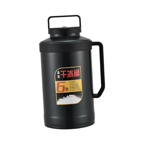 6L Insulated Dry Ice Storage Bucket with Handle - Portable Stainless Steel Container