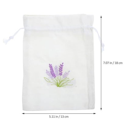 Lavender Sachet Bag Cotton Drawstring Pouch for Closet Drawer Storage