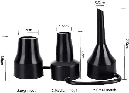 2-Pack Air Pump Nozzles Set - 3 Sizes Replacement Inflator Attachments