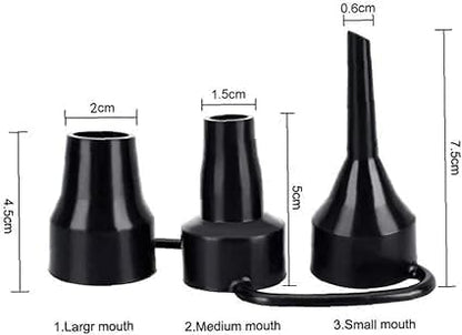 2-Pack Air Pump Nozzles Set - 3 Sizes Replacement Inflator Attachments