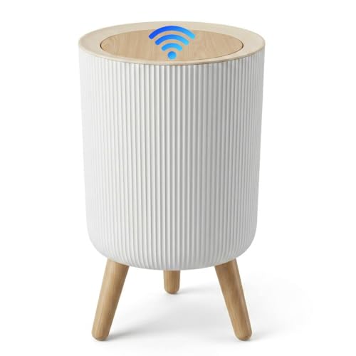 Touchless Bathroom Trash Can with Lid - 2.38 Gallon Smart Wastebasket
