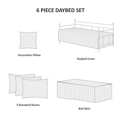 Home Soft Things Geometric Taupe Daybed Bedding Cover Set - 75 x 39 Inches