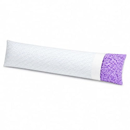 Cooling Shredded Memory Foam Body Pillow - Long Support for Side Sleeping