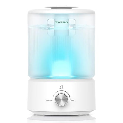 2.5L White Top Fill Humidifier for Bedroom — Quiet 25H Runtime & Aromatherapy