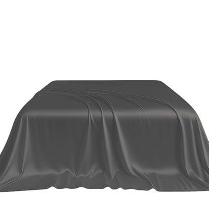 Elephant Grey Twin Size Mulberry Silk Flat Sheet - Breathable & Soft Bedding