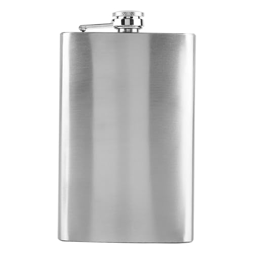 8oz Stainless Steel Pocket Alcohol Flask - Silver Durable Travel Bottle