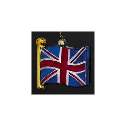Noble Gems Kurt Adler 4-1/2-Inch Flag of United Kingdom Ornament,Christmas