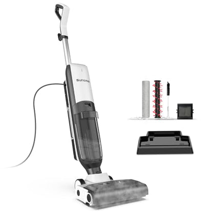 Steam Vacuum Mop 4-in-1 Floor Cleaner with Self-Cleaning, White Lime