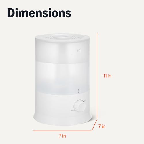 Bedroom Humidifier with Essential Oil Diffuser, 3L Water Tank, Quiet Ultrasonic Mist