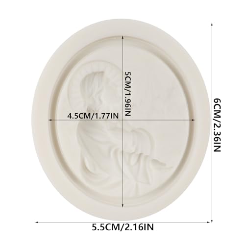 Jesus Cameo Silicone Fondant Mold for Cake Decorating - Style H
