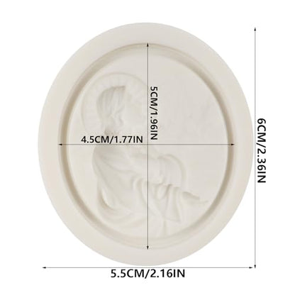 Jesus Cameo Silicone Fondant Mold for Cake Decorating - Style H