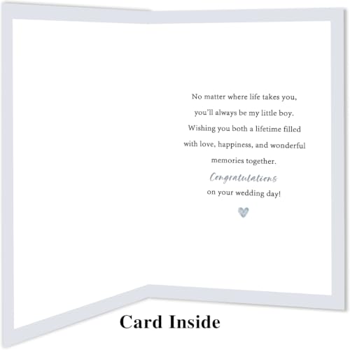 Wedding Card for Son DA-0208 - Sentimental Son Wedding Day Greeting Card with Envelope & Sticker