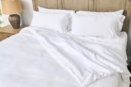 King Size Rayon Bamboo Pillowcases - 300 Thread Count White, Silky & Breathable