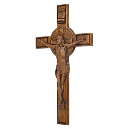 9.84in Handmade Catholic Cross Wall Decor Jesus Faith Gift with Variation 9.84"L x 5.71"W