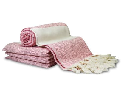 Personalized Rose Gold Turkish Cotton Towel - Custom Embroidered Anniversary Gift