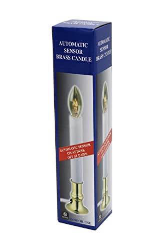 Electric Window Candle Lamp with Brass Base - Dusk to Dawn Sensor - 6 Pack - Original