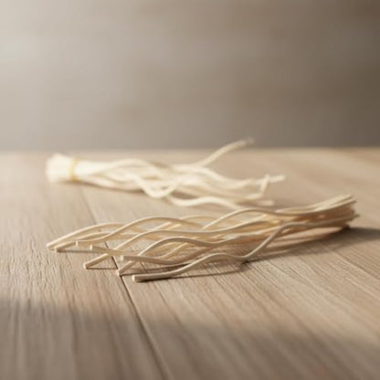 Natural Rattan Reed Diffuser Sticks - Wavy Aromatherapy Refills - Set of 10