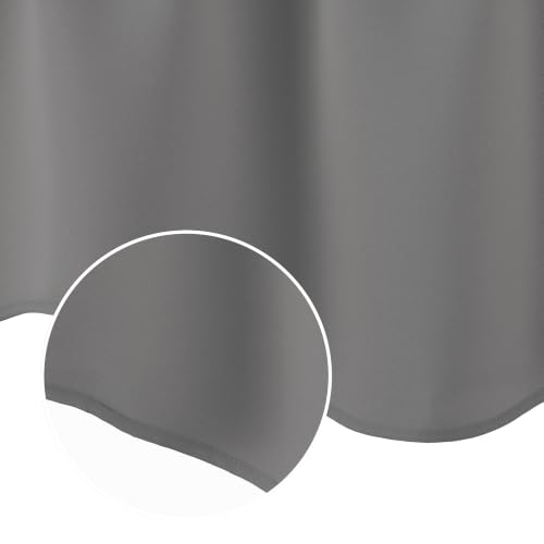 Grey Scalloped Edge Window Valance 42x18 Inches - Pack of 1