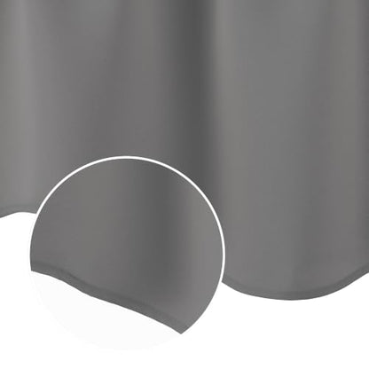 Grey Scalloped Edge Window Valance 42x18 Inches - Pack of 1
