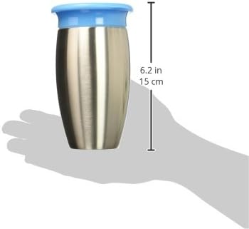 Munchkin Stainless Steel Sippy Cups - Spill Proof Miracle 360 Design | Insulated 10 Ounce, Blue