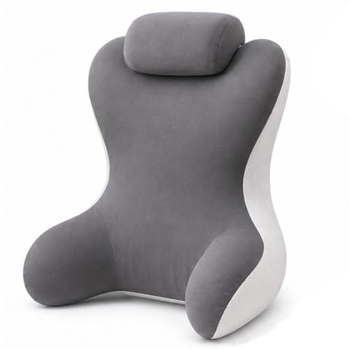 Reading Pillow with Arms for Bed and Sitting Support, Memory Foam Backrest