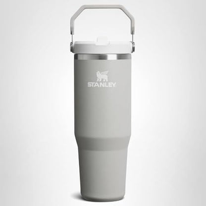 STANLEY IceFlow 2.0 Flip Straw Tumbler with Handle 14 oz | Twist On Lid and Flip Up Straw | Leakproof Water Bottle | Insulated Stainless Steel | BPA-Free | Ash