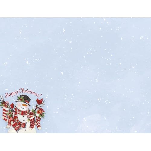 Small Snowman and Stockings Christmas Cards Set - Susan Winget Holiday Artwork