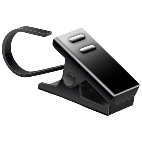 Black Stainless Steel Curtain Clips Hooks 25 Pack for Hanging Lights & Decorations