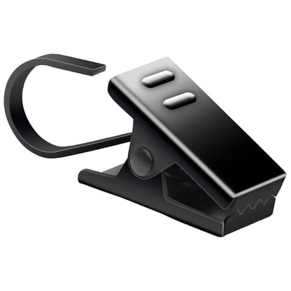 Black Stainless Steel Curtain Clips Hooks 25 Pack for Hanging Lights & Decorations