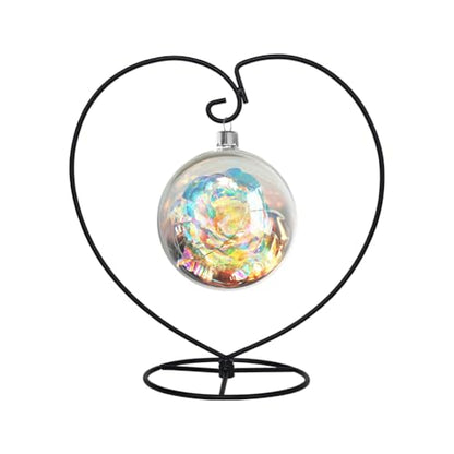 CXLE 9x4.8 Inch Ornament Display Stand for Glass Globes & Decorations - Iron Pothook Holder