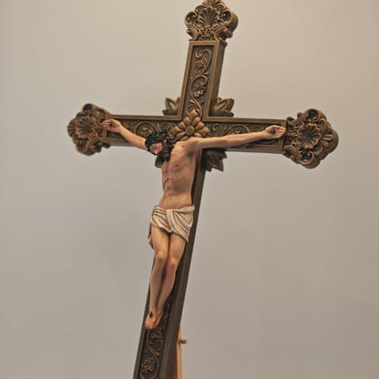 15.6 Inch Jesus Crucifix Wall Cross Religious Decor for Prayer & Gift