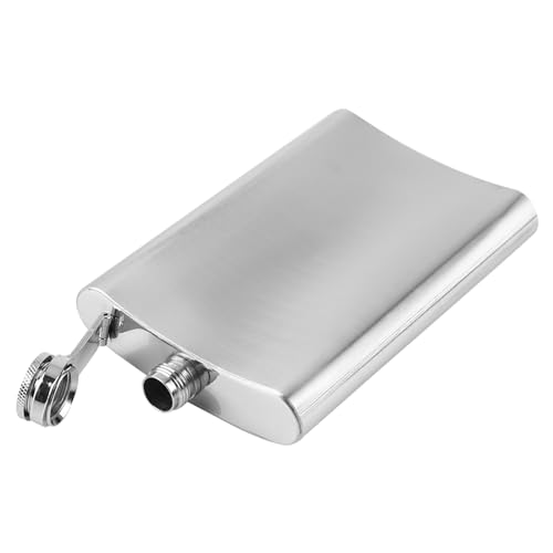 8oz Stainless Steel Pocket Alcohol Flask - Silver Durable Travel Bottle