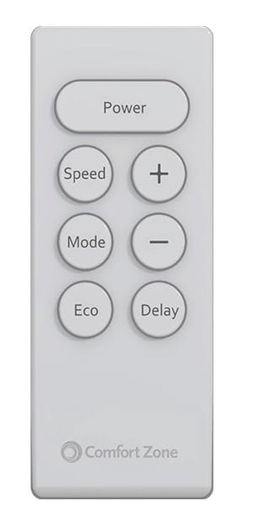 Comfort Zone Window Mounted Room Air Conditioner with Remote Control, 5,000 BTU, Digital Display, 4 Speed Settings, 4 Mode Settings, 24-Hour Timer, Sleep Setting, and Eco Mode