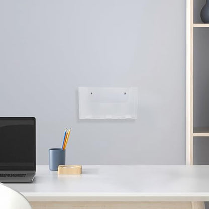 Acrylic Wall File Rack for Documents and Magazines - 2 Pack