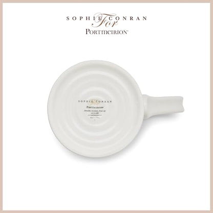Portmeirion Sophie Conran Tall Mug Set of 4 - Solid White - 12 Oz Fine Porcelain Coffee & Tea Cups