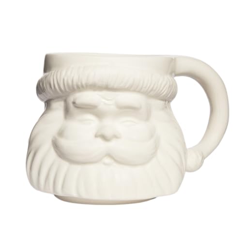 Santa Face Mug - 19oz Ceramic Holiday Drinkware Gift - Christmas Decor
