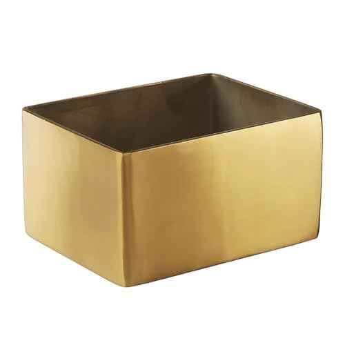American Metalcraft GSPH4 Rectangular Gold Sugar Packet Holder, Satin Finish, 2-3/4 inches L Square