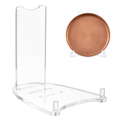 Large Acrylic Easel Display Stand for Plates, Photos & Collectibles - 12-17 Inch, Clear Adjustable