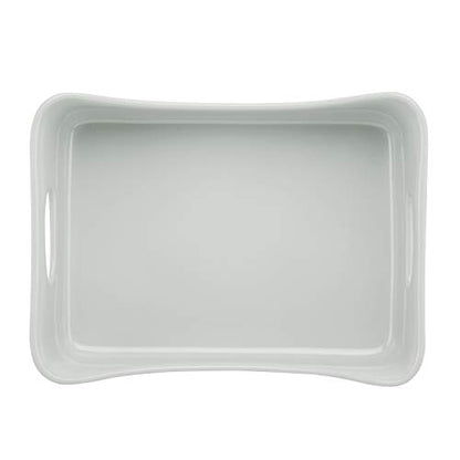 Rachael Ray Solid Glaze Ceramics Bakeware / Lasagna Pan / Baker, Rectangle - 9 Inch x 12 Inch, Light Sea Salt Gray