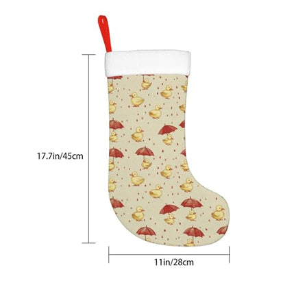 Raindrop Ducks Christmas Stockings with White Soft Plush Cuff - Holiday Decor
