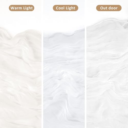 Cheesecloth Table Runner - White, 120 Inch / 10 Feet - Rustic Farmhouse Decor