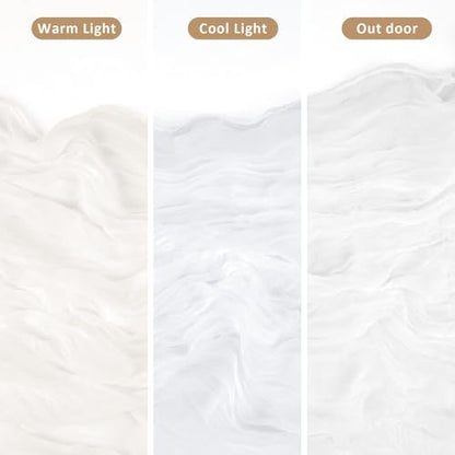Cheesecloth Table Runner - White, 120 Inch / 10 Feet - Rustic Farmhouse Decor