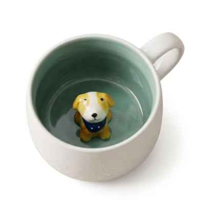 Dog 3D Animal Coffee Mug - Cute Ceramic Cup for Hot Cold Beverages 400ML