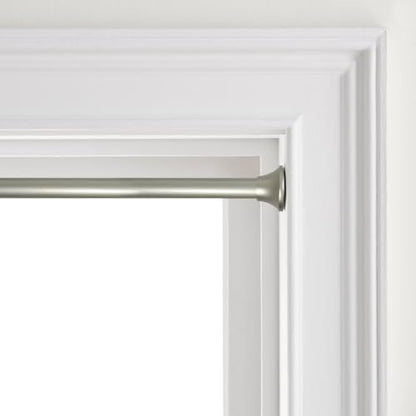 Adjustable Silver Curtain Tension Rod 30-52 Inches for Windows & Doors