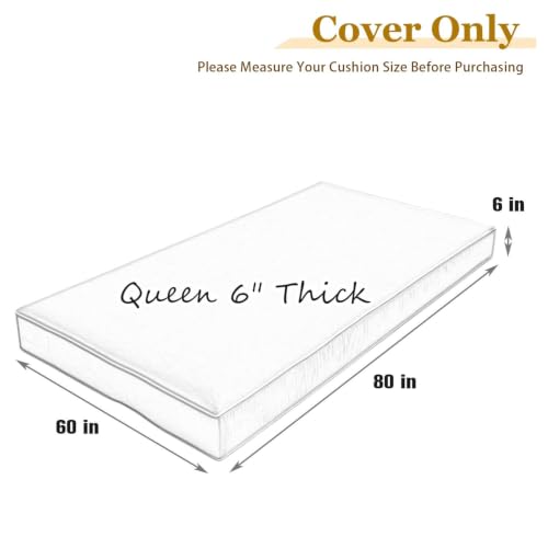 Outdoor Porch Mattress Cover Waterproof Queen Navy Blue 80x60x6 Variation of THIS listing