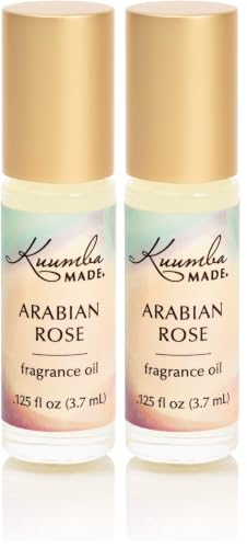Kuumba Made Arabian Rose Fragrance Oil Roll-On - 0.13 Fl Oz Pack of 2, Long-Lasting, Vegan & Alcohol-Free