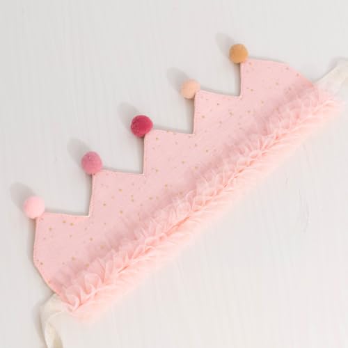 Reusable Fabric Birthday Crown for Girls with Changeable Numbers