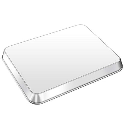 Baking Sheet, Yododo Stainless Steel Baking Pans Tray Cookie Sheet Toaster Oven Tray Pan Cookie Pan, Non Toxic & Healthy, Superior Mirror Finish & Rust Free, Easy Clean & Dishwasher Safe - 10.4 inch