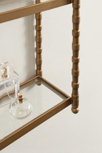 Three-Tier Glass Wall Shelf for Bathroom Storage - Modern Wall Decor